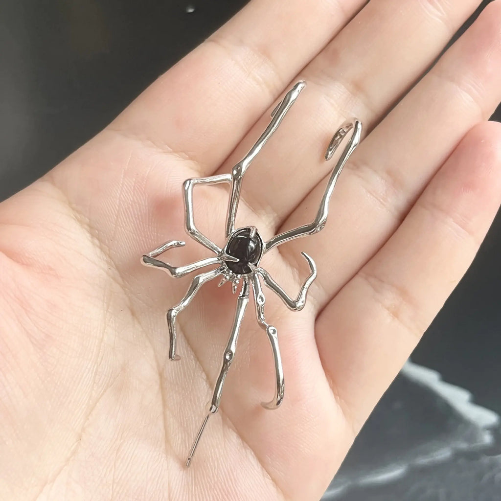 Crimson Spider Ear Ring